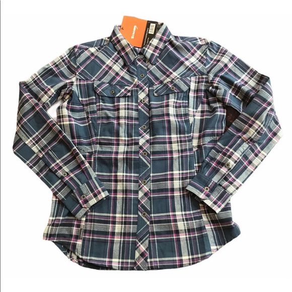 Simms Women's Primaloft Blend Flannel Small NWT - Picture 1 of 5
